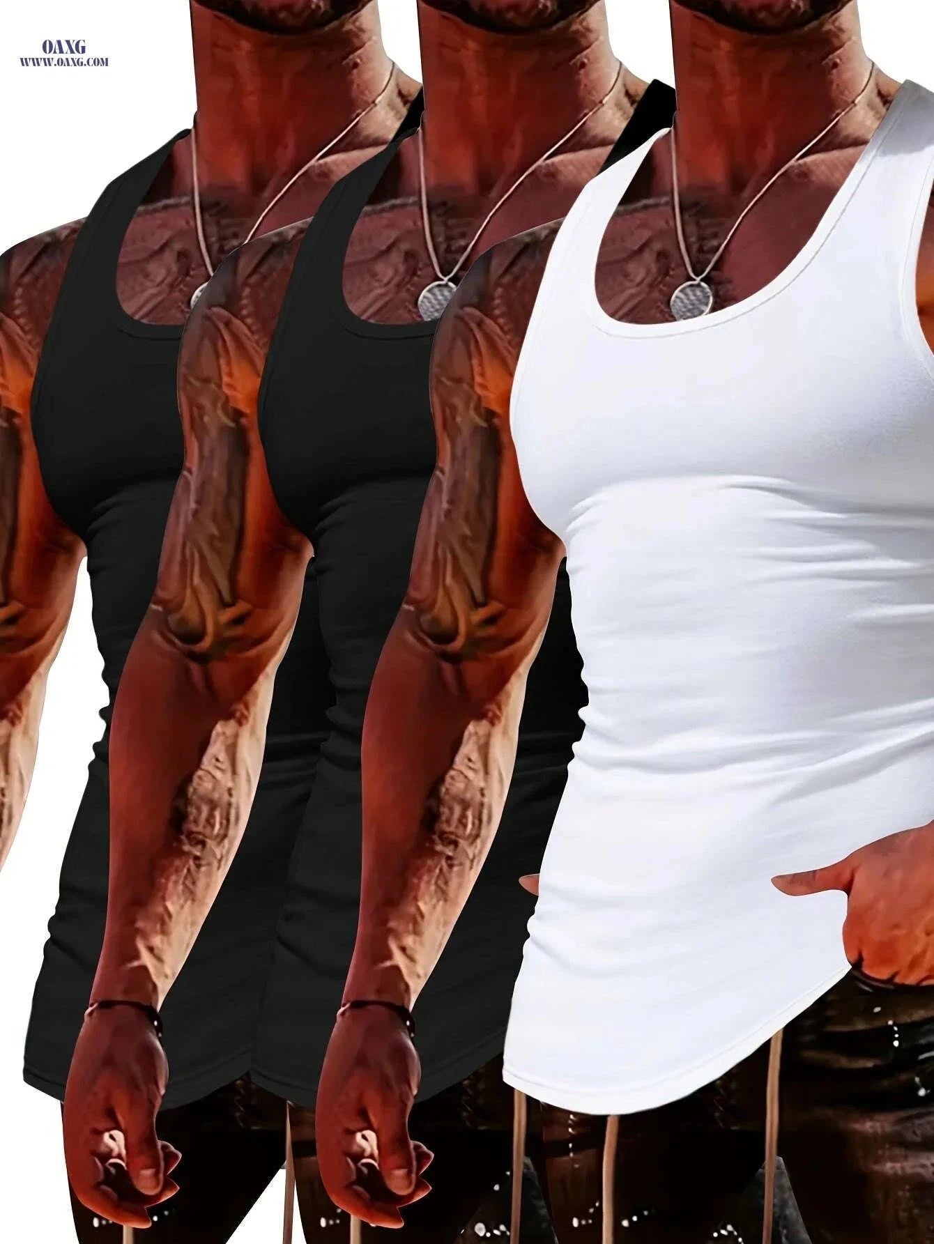 MBD Men's Quick Dry Tank Top - Moisture-Wicking Athletic Vest   OAXG Black / S