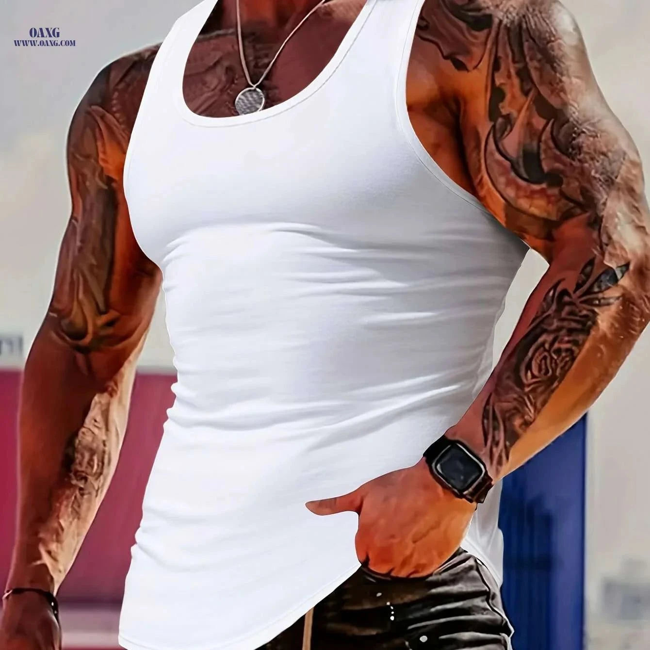 MBD Men's Quick Dry Tank Top - Moisture-Wicking Athletic Vest   OAXG Black / S