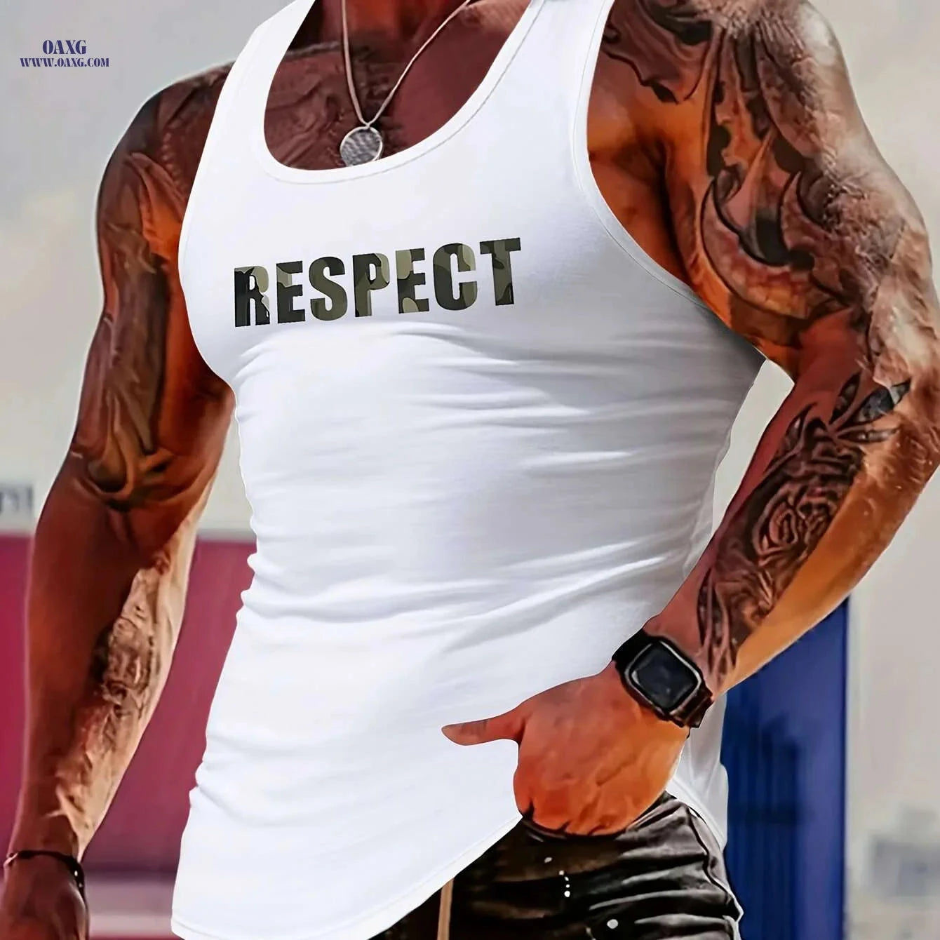 MBD Men's Slim Fit Muscle Tank Top - Trendy Iron Tower Design   OAXG Black / S