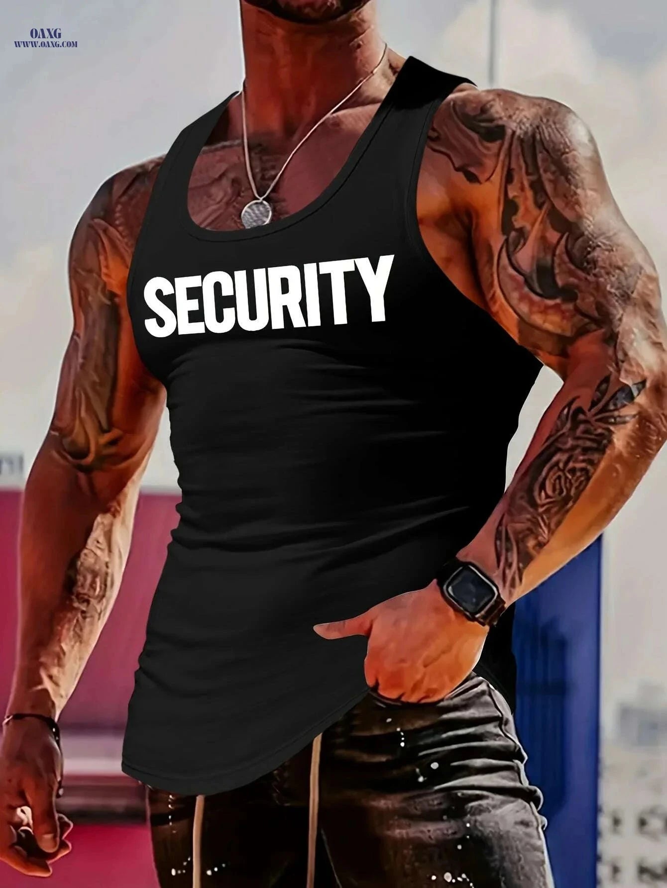 MBD Men's Trendy Slim Fit Tank Top - Stylish Sleeveless Vest   OAXG Black / S