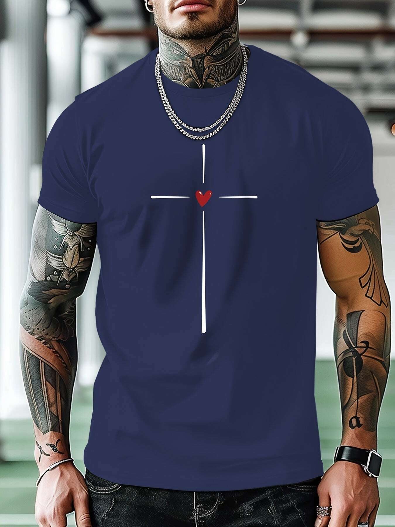 mbdmbd-casual-men-s-short-sleeve-t-shirt-cross-heart-print-oaxg-oMw