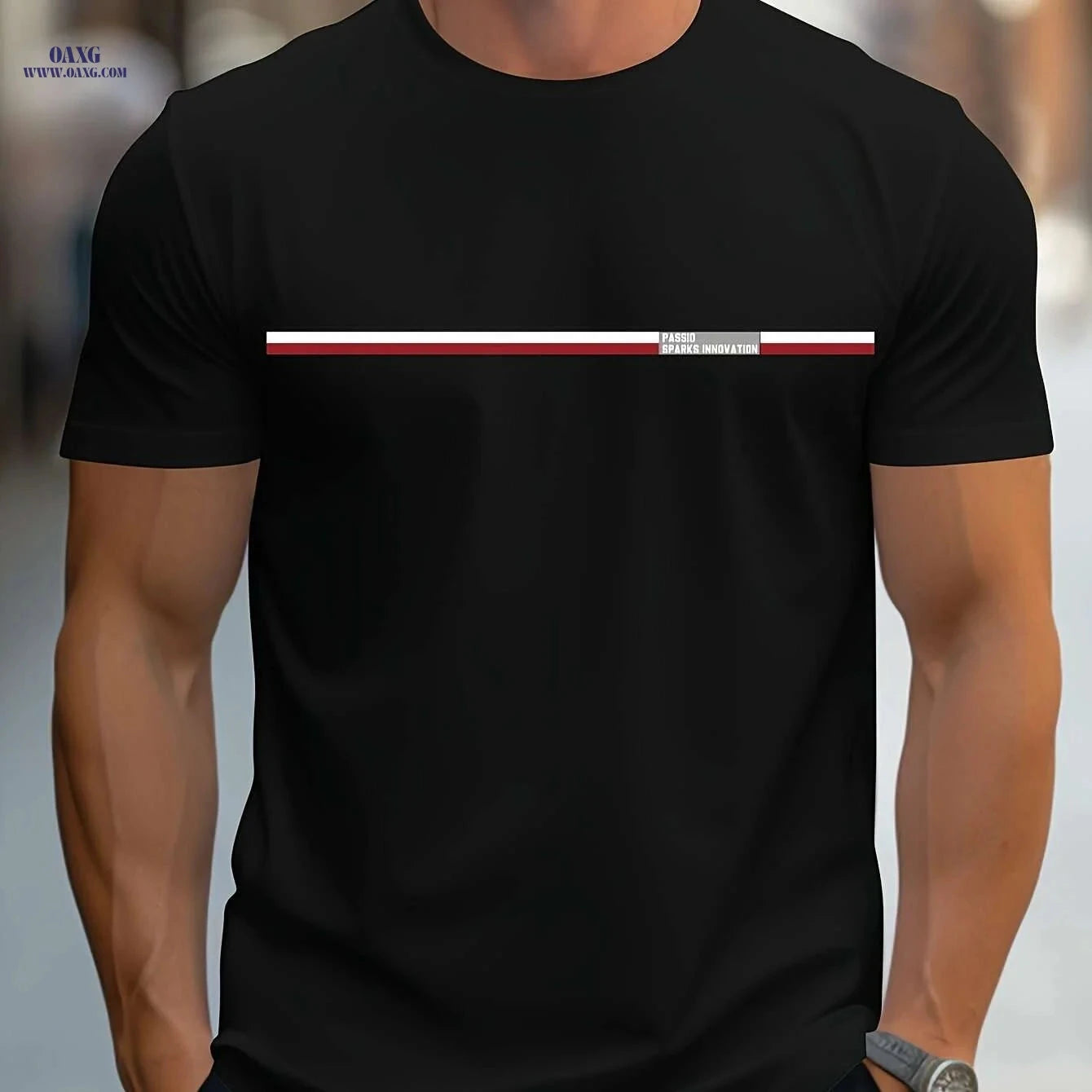 MBDMBD Lightweight Orange Casual T-Shirt - Men's Summer Graphic Tee   OAXG 