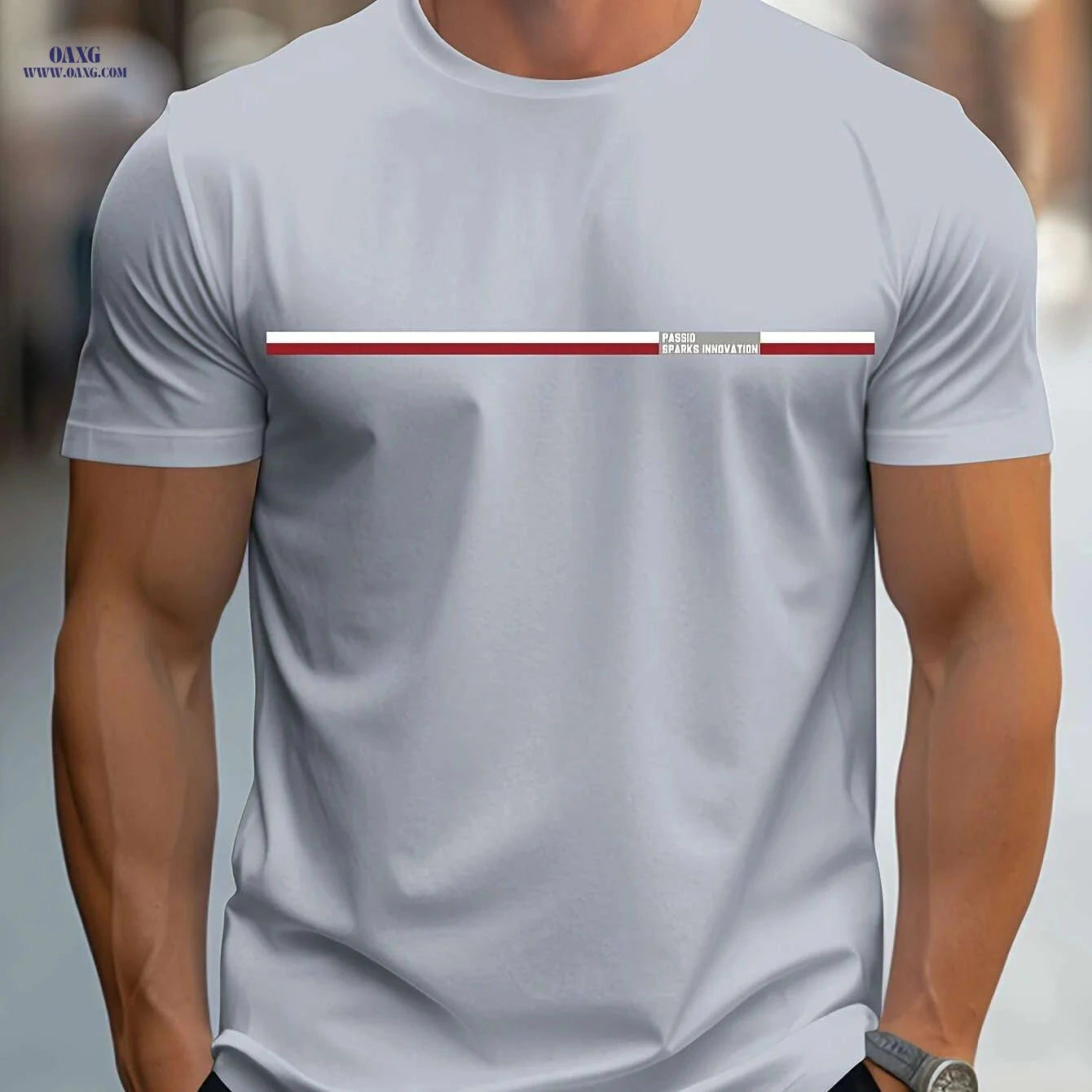 MBDMBD Lightweight Orange Casual T-Shirt - Men's Summer Graphic Tee   OAXG Navy Blue / S