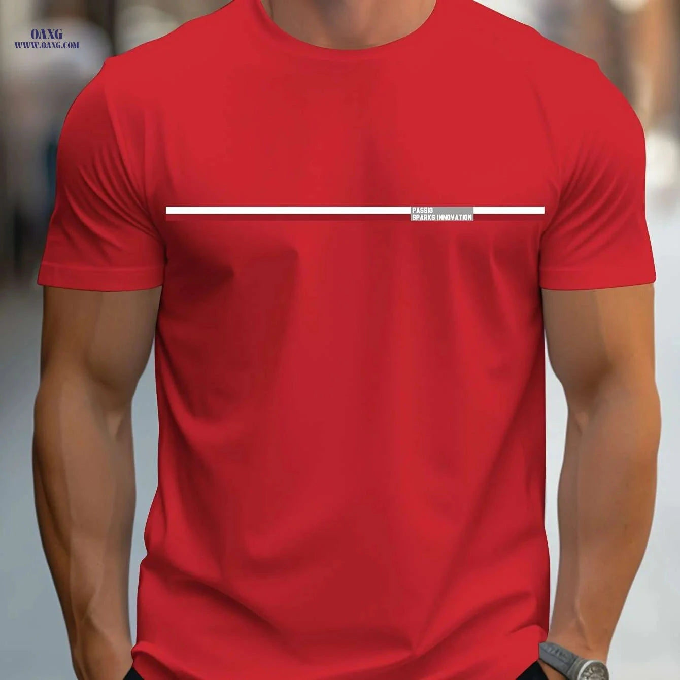 MBDMBD Lightweight Orange Casual T-Shirt - Men's Summer Graphic Tee   OAXG Navy Blue / S