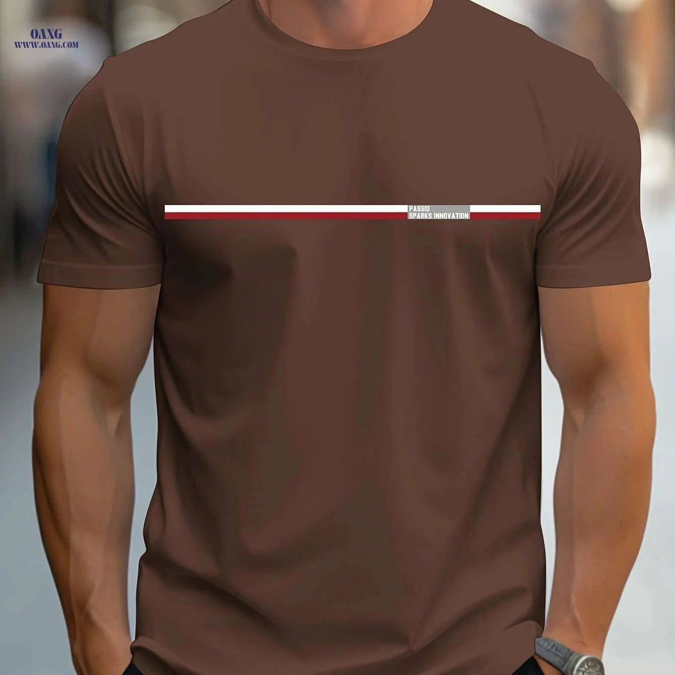 MBDMBD Lightweight Orange Casual T-Shirt - Men's Summer Graphic Tee   OAXG Navy Blue / S