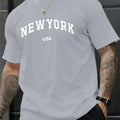 MBDMBD Men's NYC Skyline Tee - Casual Short Sleeve, Summer Style   OAXG 