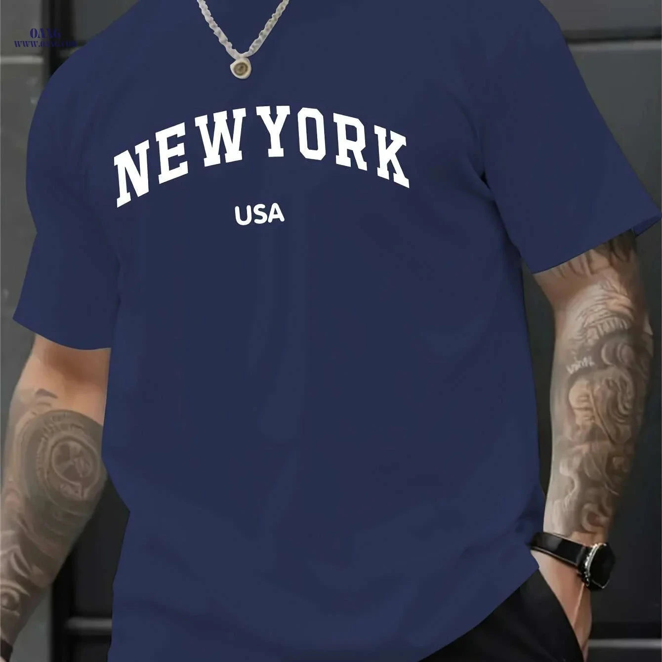 MBDMBD Men's NYC Skyline Tee - Casual Short Sleeve, Summer Style   OAXG Grey / S