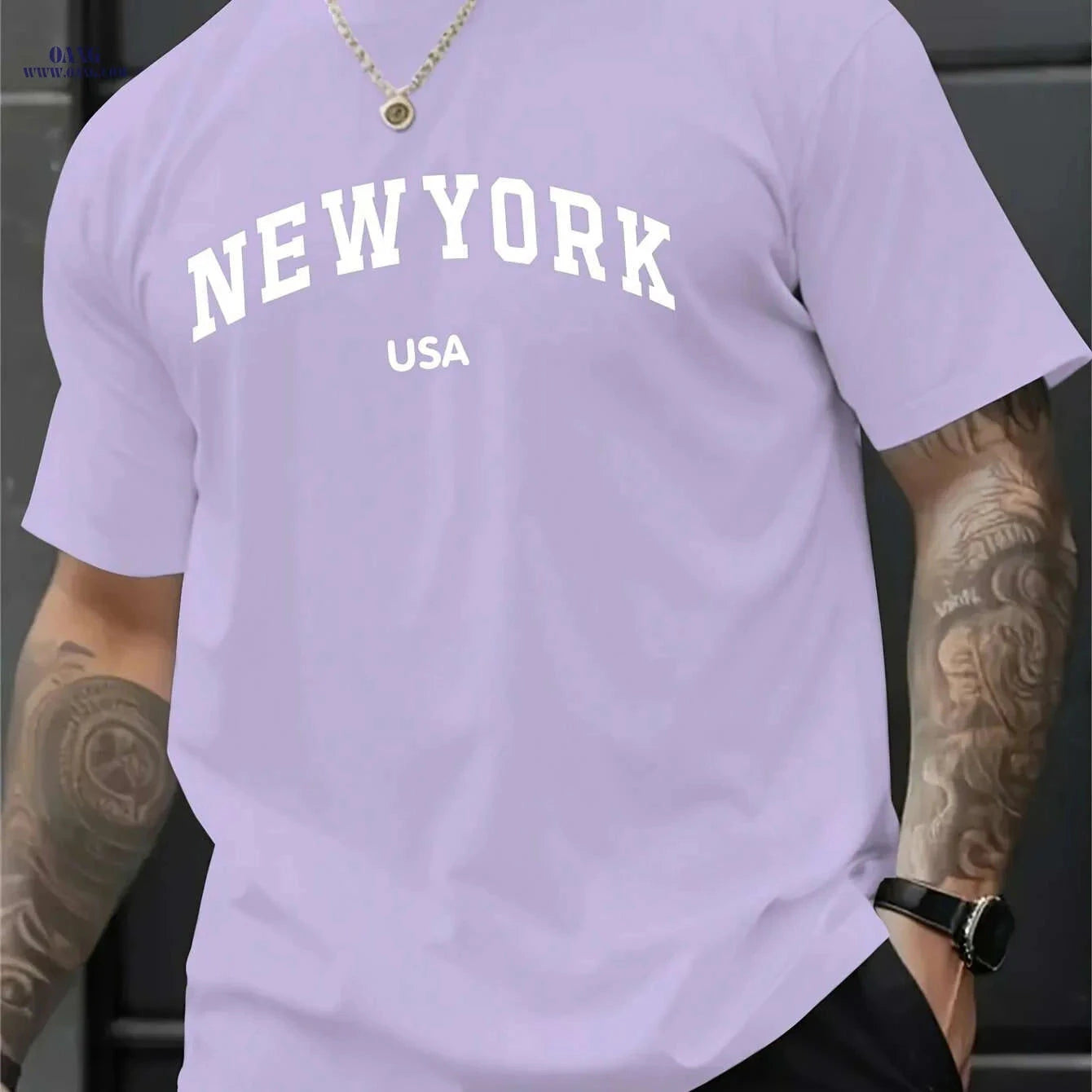 MBDMBD Men's NYC Skyline Tee - Casual Short Sleeve, Summer Style   OAXG Grey / S