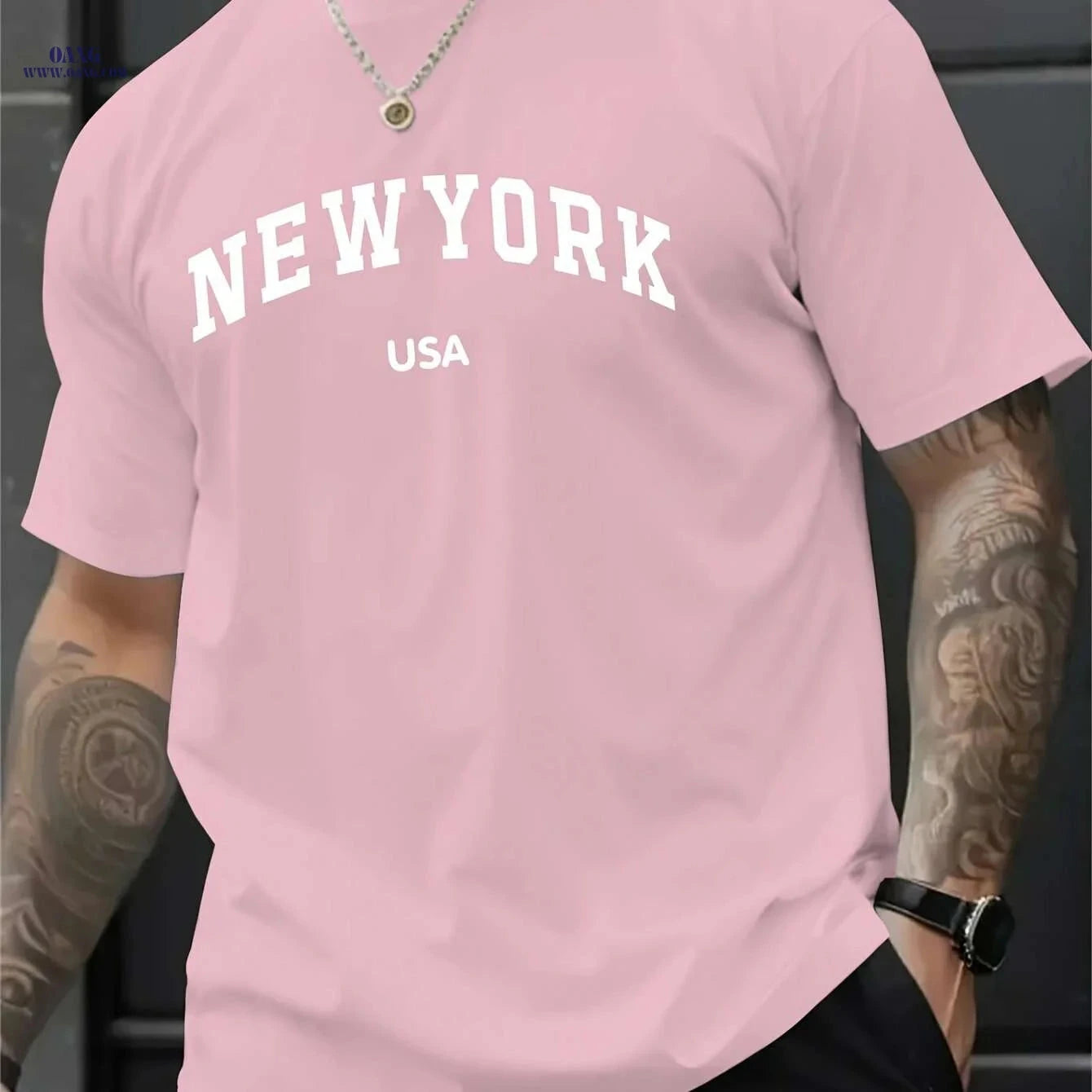 MBDMBD Men's NYC Skyline Tee - Casual Short Sleeve, Summer Style   OAXG 