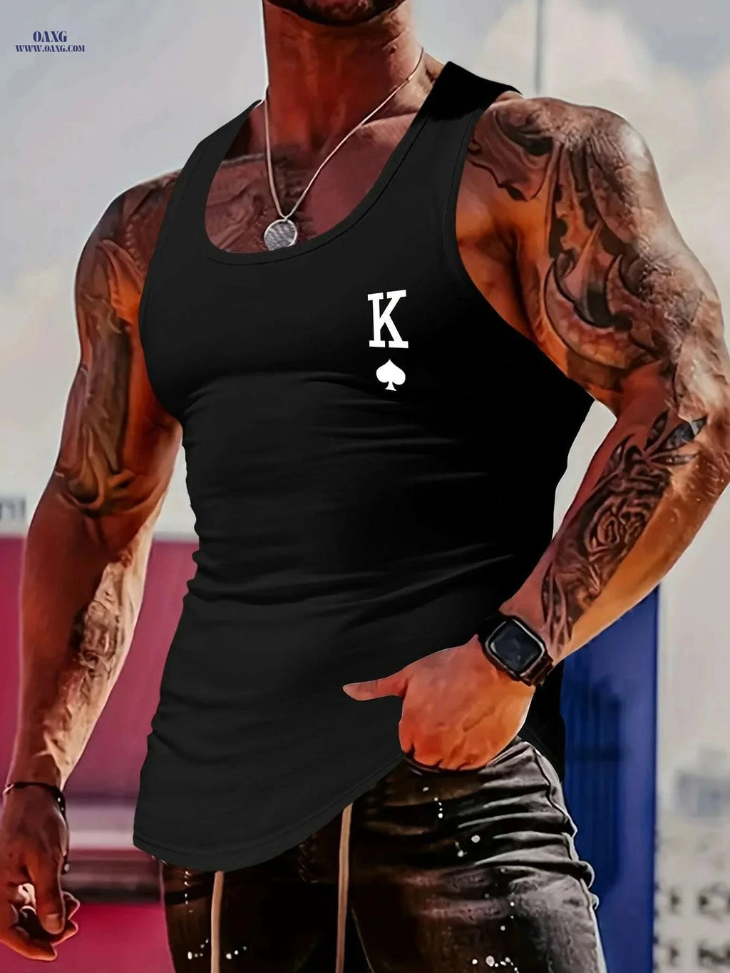 MBDMBD Men's Sleeveless Gym Shirt - Muscle-Building Workout Top   OAXG 