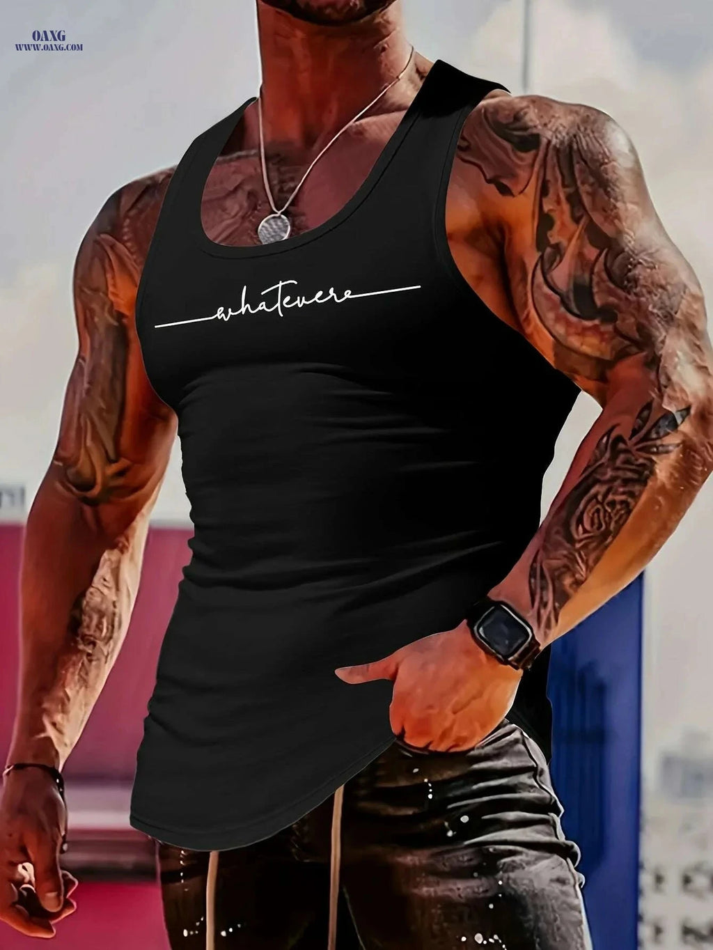 MBDMBD Men's Sleeveless Gym Shirt - Muscle-Building Workout Top   OAXG 