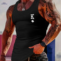 MBDMBD Men's Sleeveless Gym Shirt - Muscle-Building Workout Top   OAXG Black / S