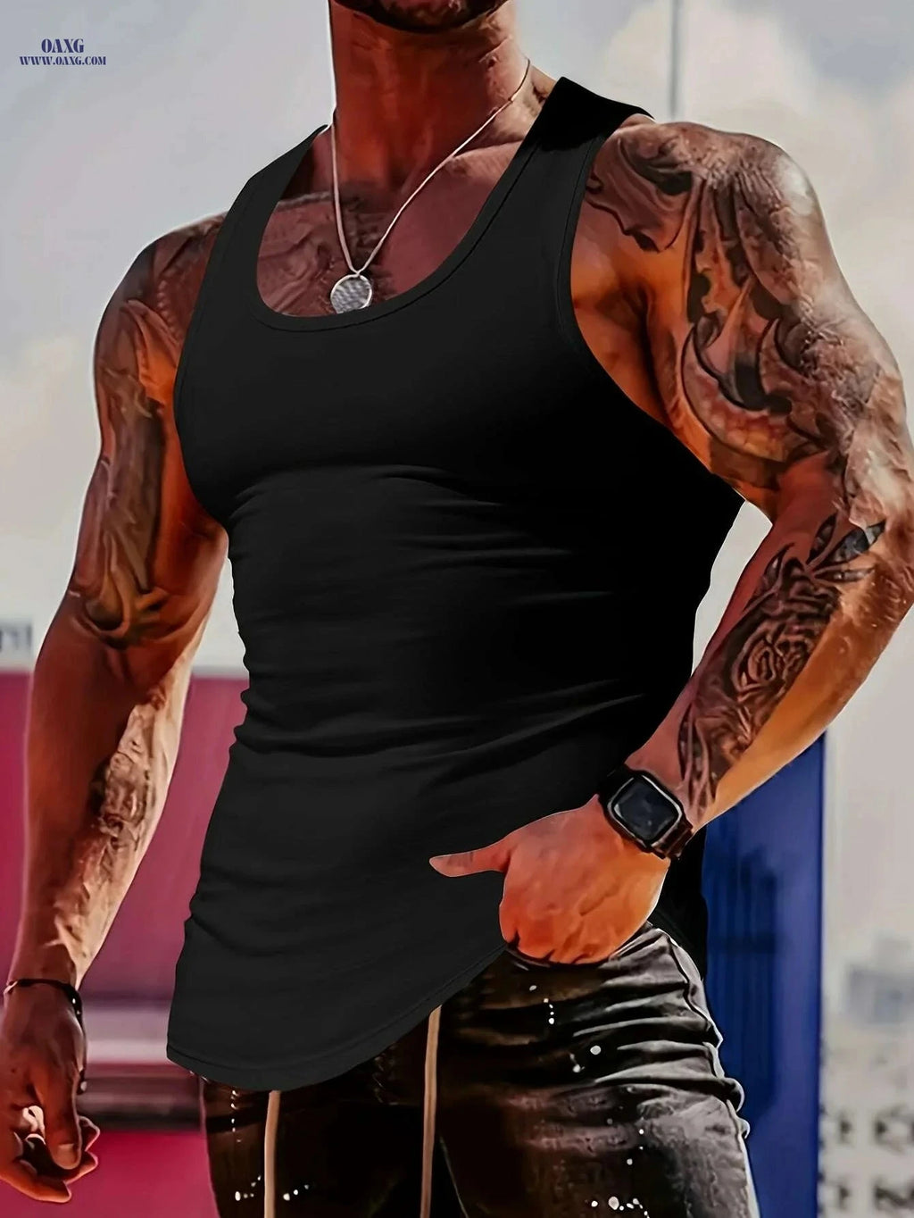 MBDMBD Men's Sleeveless Gym Shirt - Muscle-Building Workout Top   OAXG 