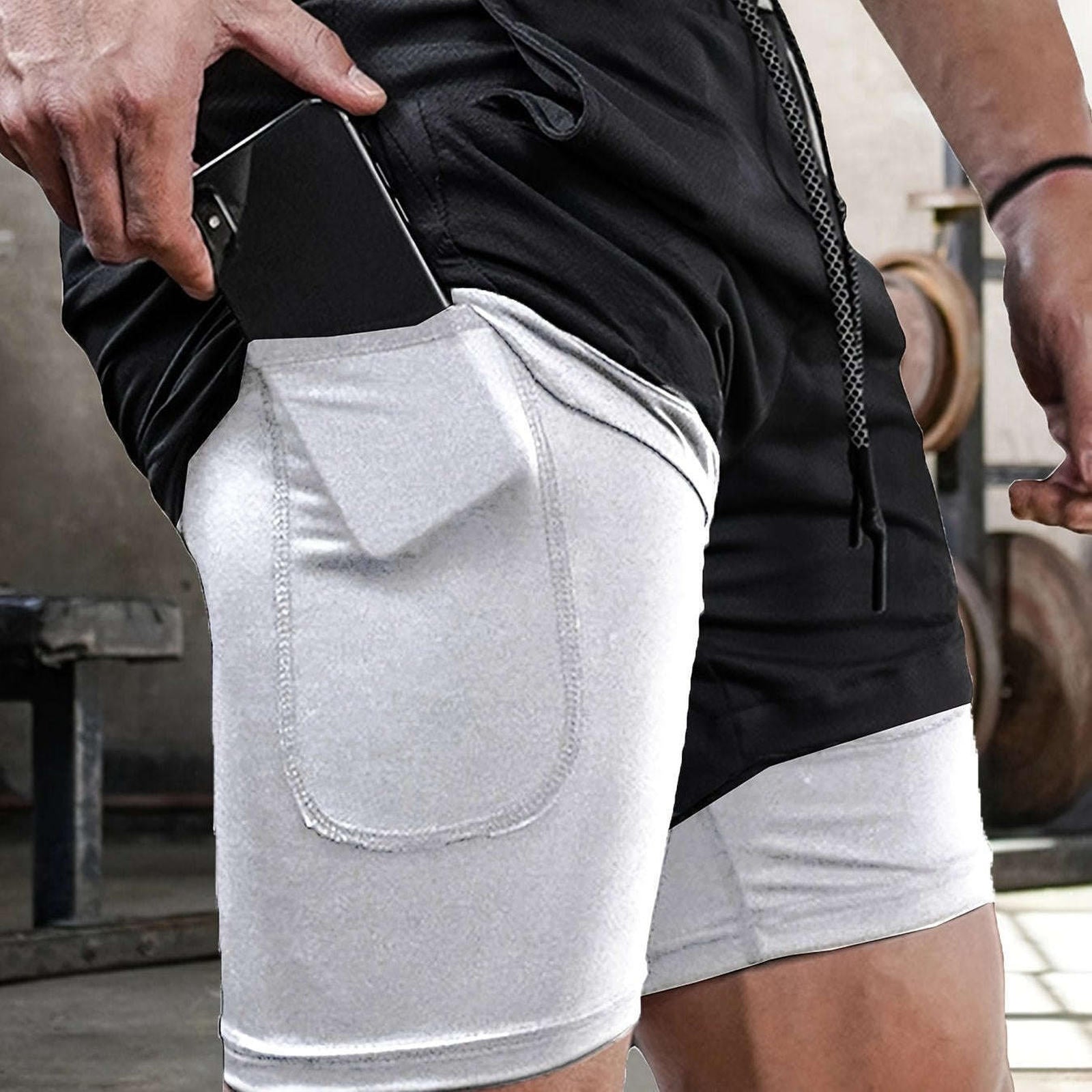 Men's 2-in-1 Casual Shorts - Perfect for Running & Workout Activities   OAXG 