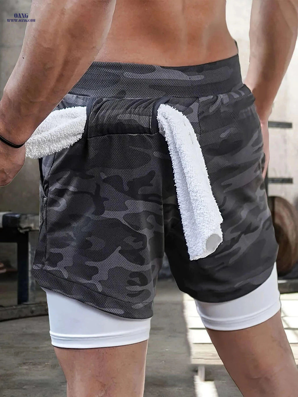 Men's 2-in-1 Casual Shorts - Perfect for Running & Workout Activities   OAXG 