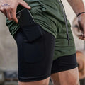 Men's 2-in-1 Casual Shorts - Perfect for Running & Workout Activities   OAXG 