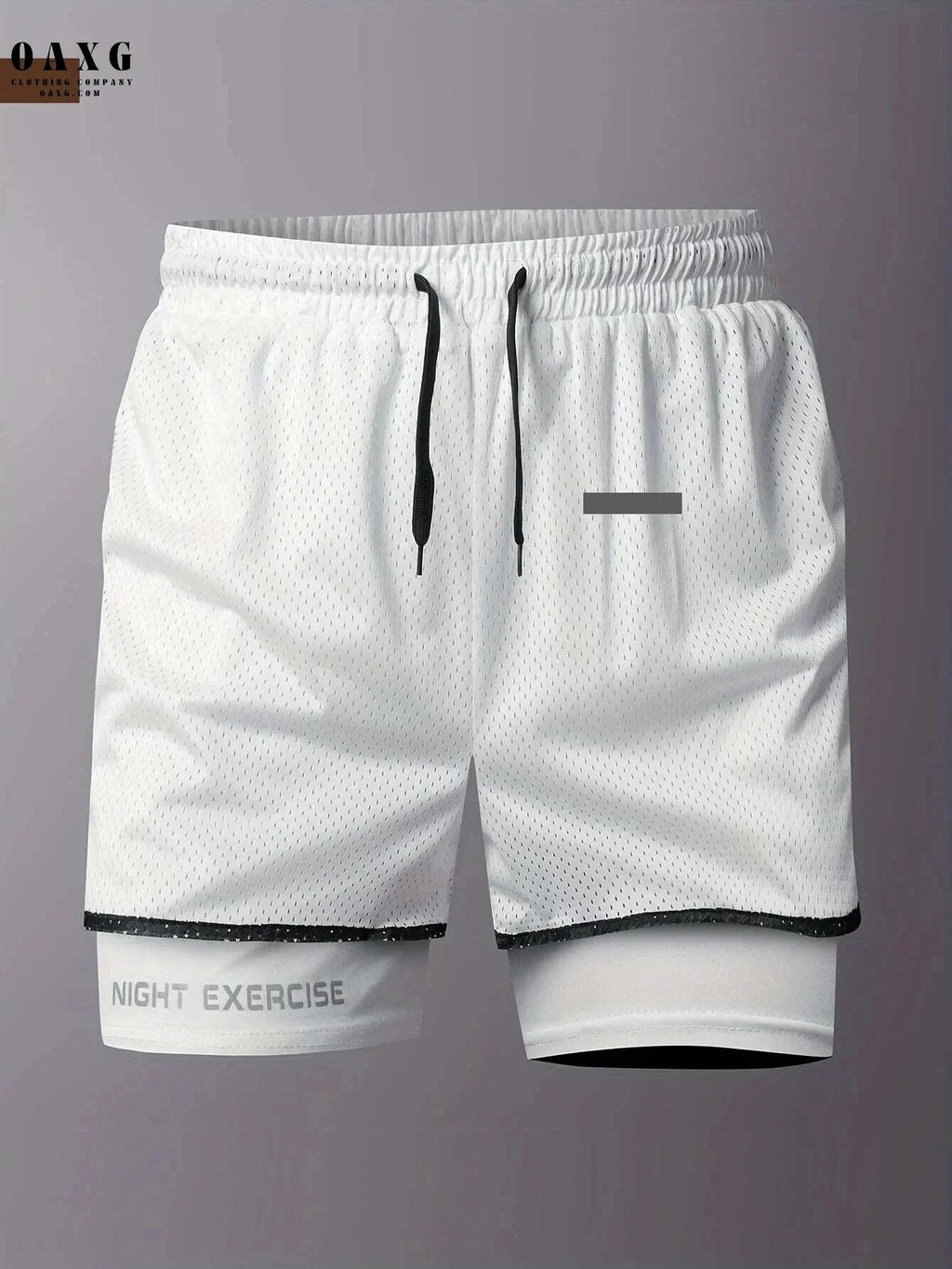 Men's 2-in-1 Sports Shorts - Quick-Drying, Breathable Mesh Design   OAXG 