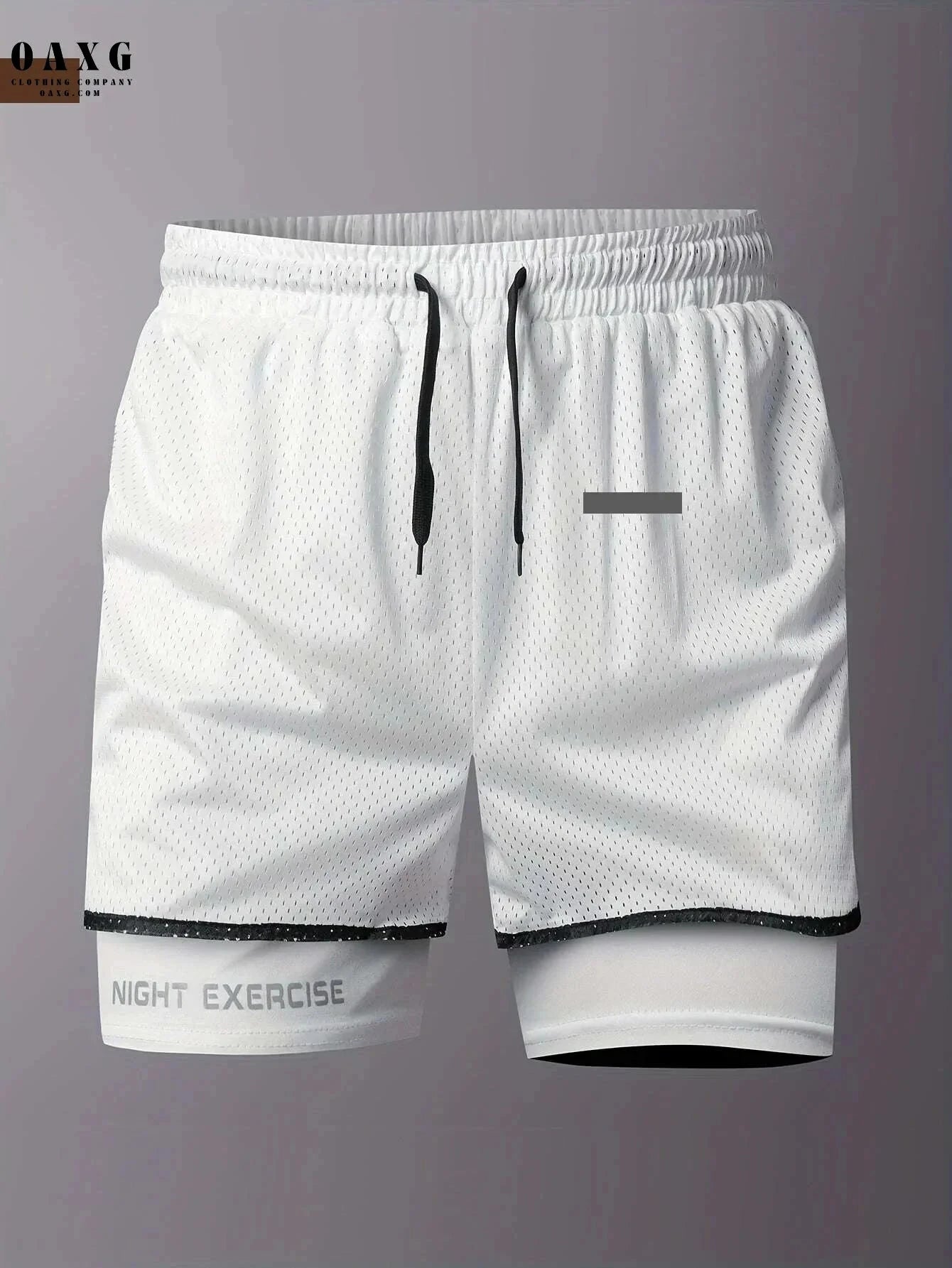 Men's 2-in-1 Sports Shorts - Quick-Drying, Breathable Mesh Design   OAXG 