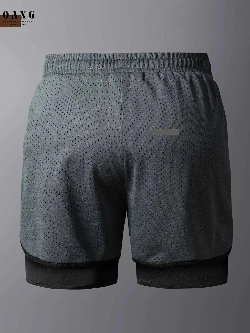 Men's 2-in-1 Sports Shorts - Quick-Drying, Breathable Mesh Design   OAXG 