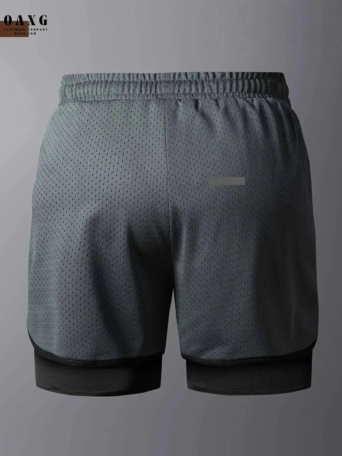 Men's 2-in-1 Sports Shorts - Quick-Drying, Breathable Mesh Design   OAXG 