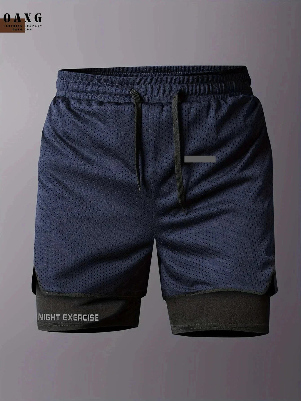 Men's 2-in-1 Sports Shorts - Quick-Drying, Breathable Mesh Design   OAXG Black / FR XS