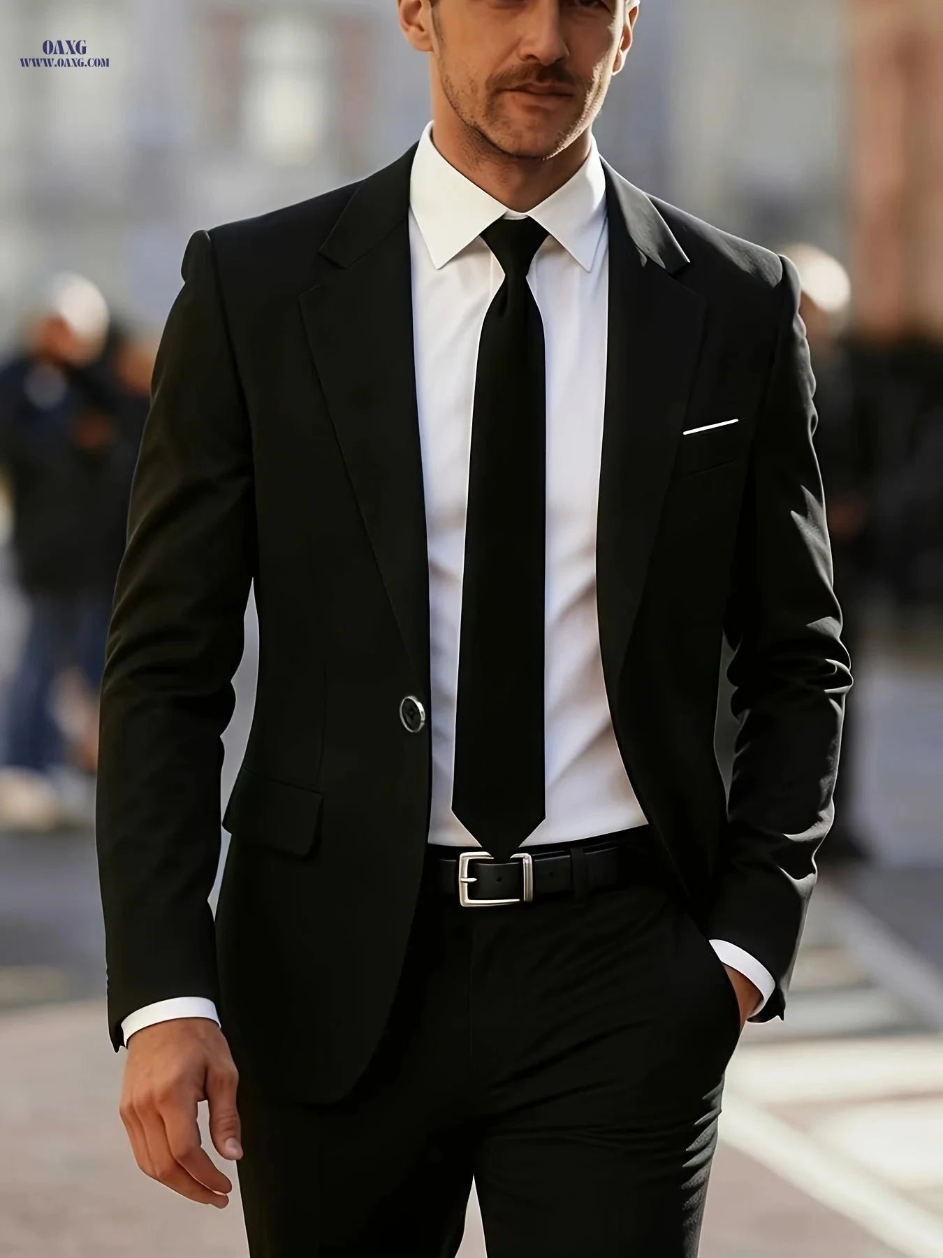 Men's 2-Piece Suit Set - High-End Business Formal Wear for All Occasions   OAXG 
