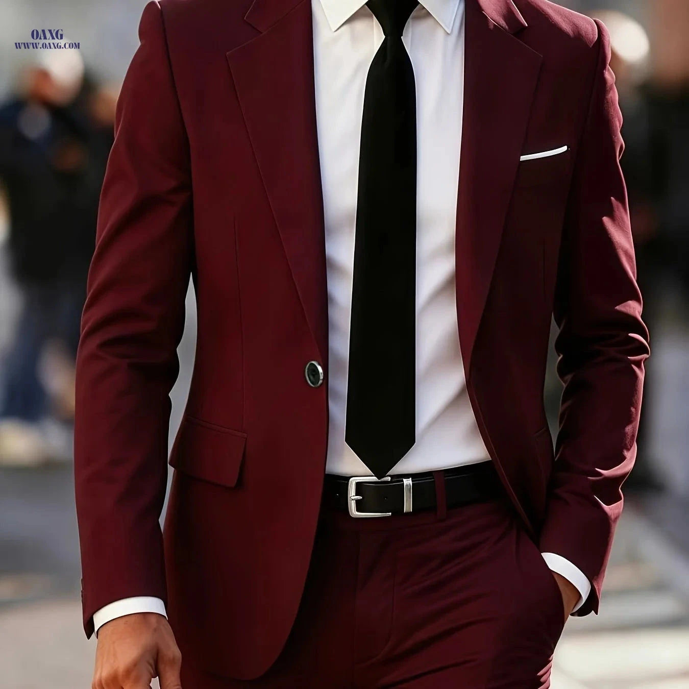 Men's 2-Piece Suit Set - High-End Business Formal Wear for All Occasions   OAXG 