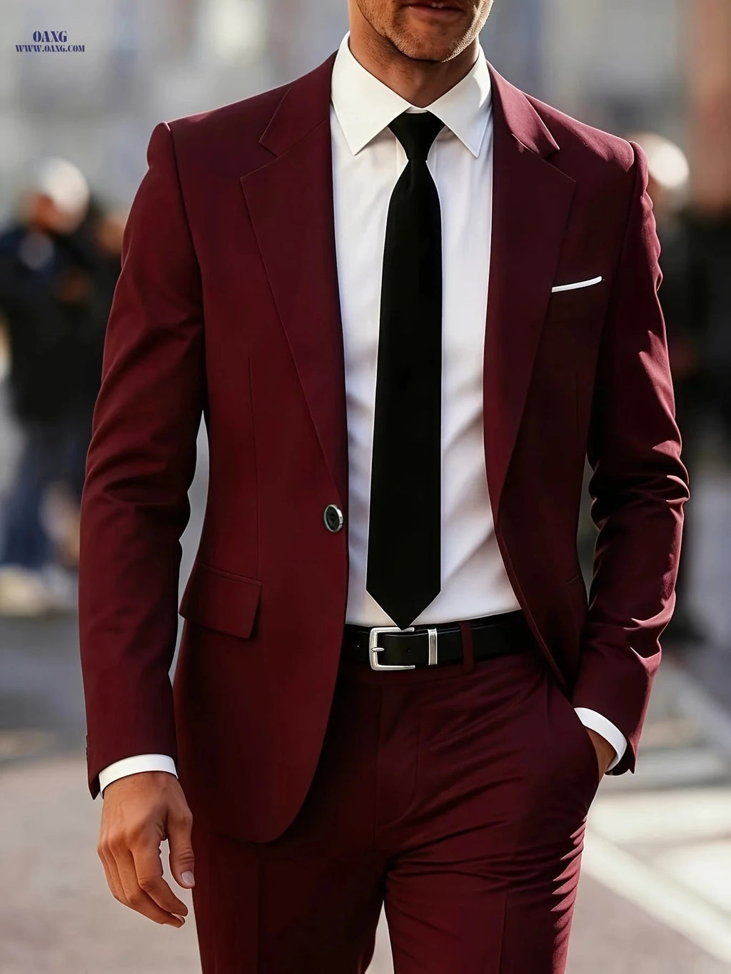 Men's 2-Piece Suit Set - High-End Business Formal Wear for All Occasions   OAXG 