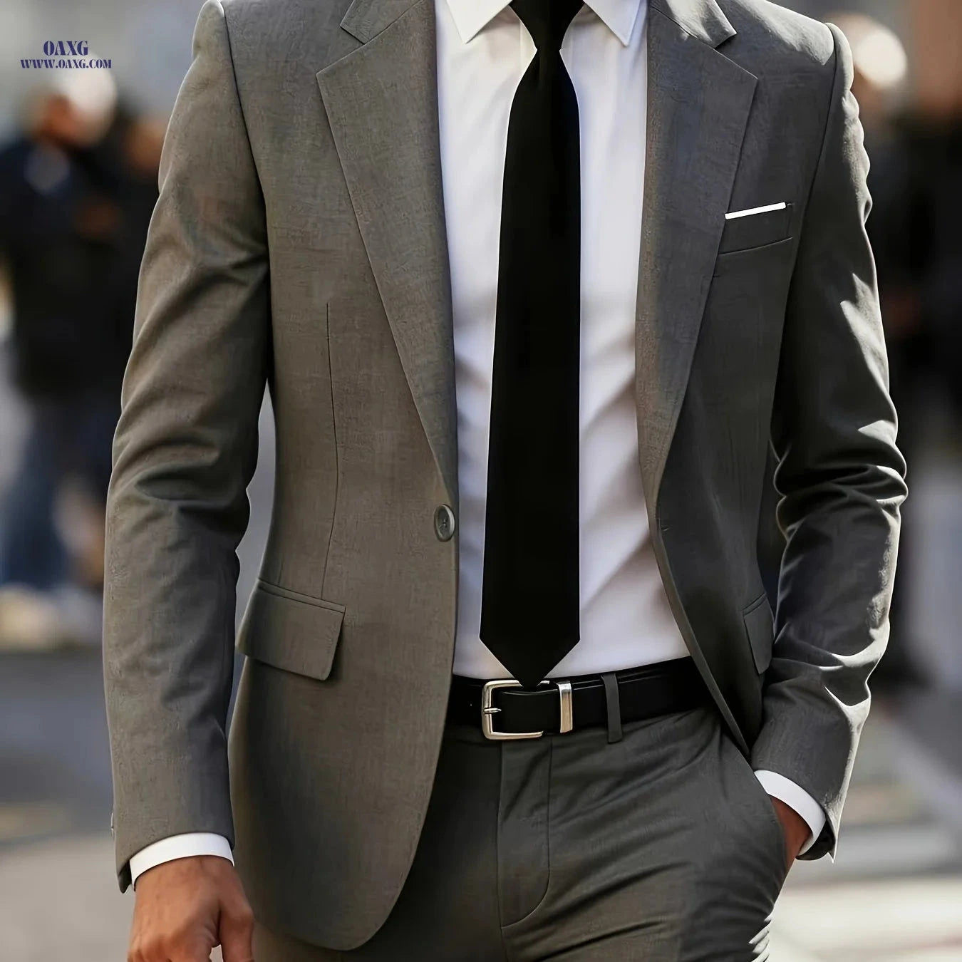 Men's 2-Piece Suit Set - High-End Business Formal Wear for All Occasions   OAXG 