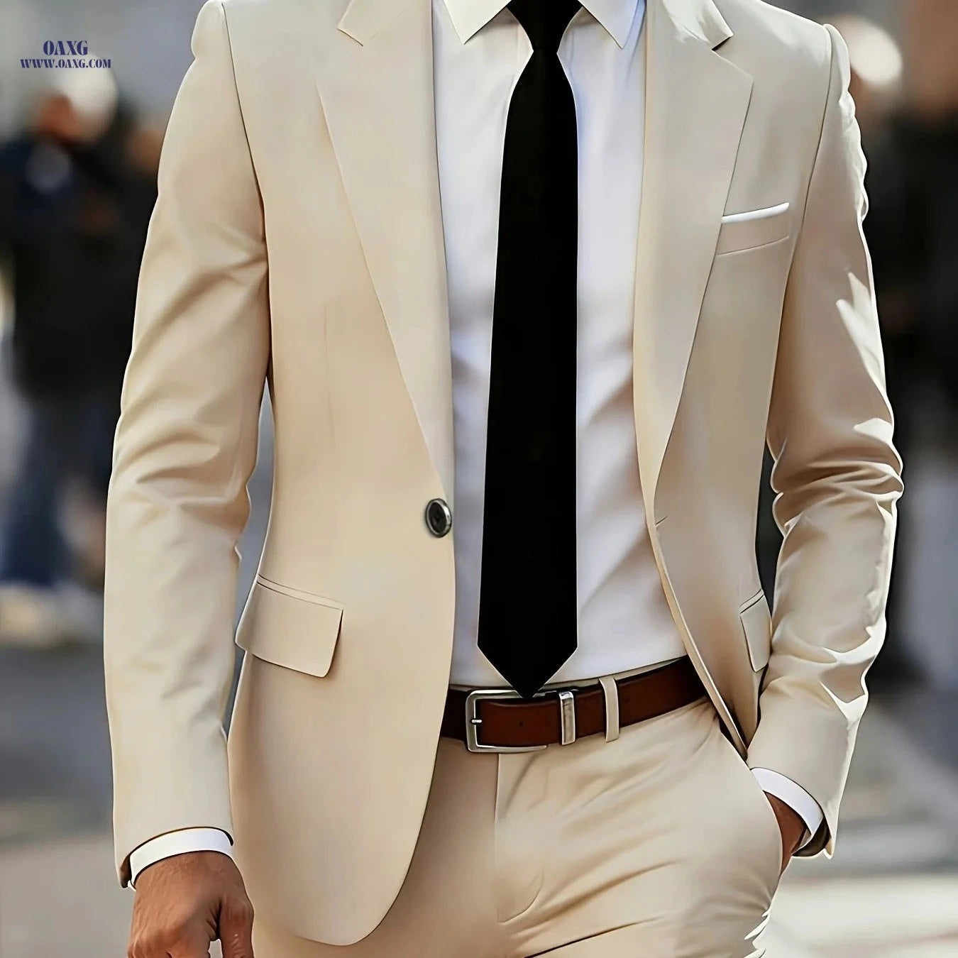 Men's 2-Piece Suit Set - High-End Business Formal Wear for All Occasions   OAXG 
