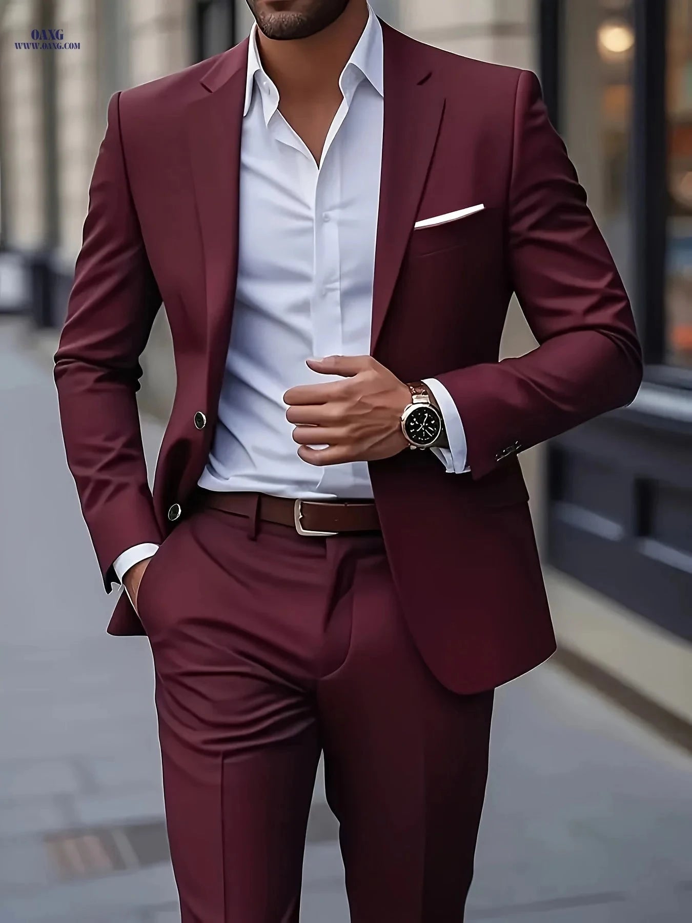 Men's 2-Piece Suit - Stylish Blazer and Trousers for Events   OAXG 