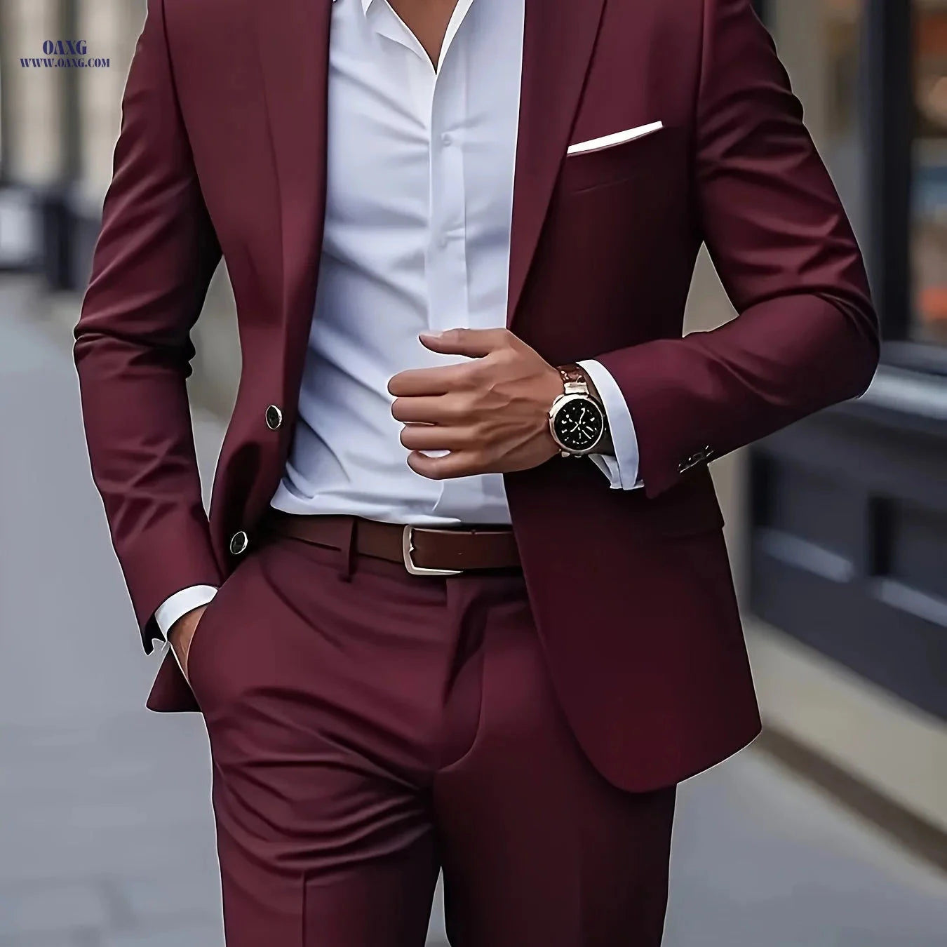Men's 2-Piece Suit - Stylish Blazer and Trousers for Events   OAXG 