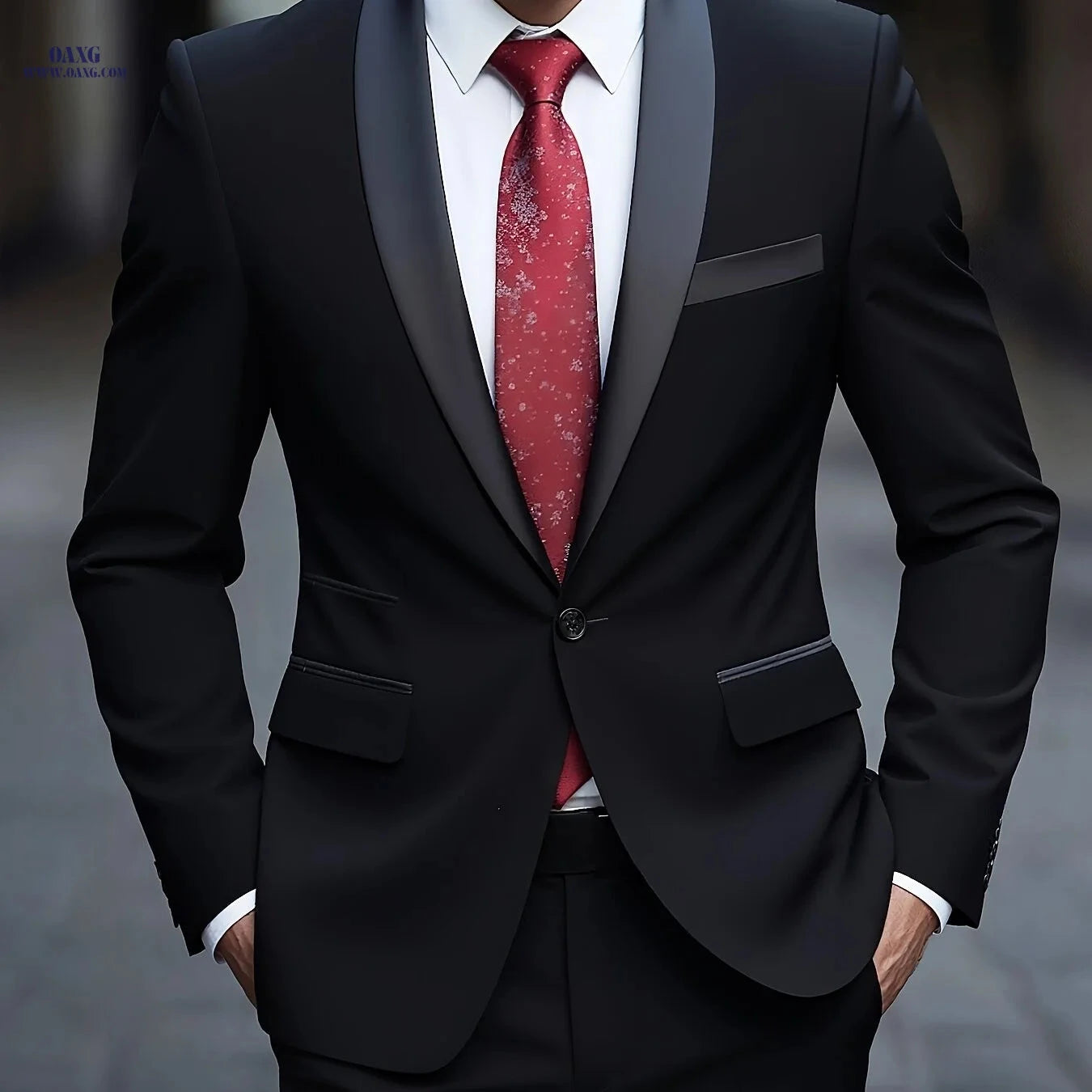 Men's 2pcs Suit Set - Blazer & Trousers for Weddings & Formal Events   OAXG 
