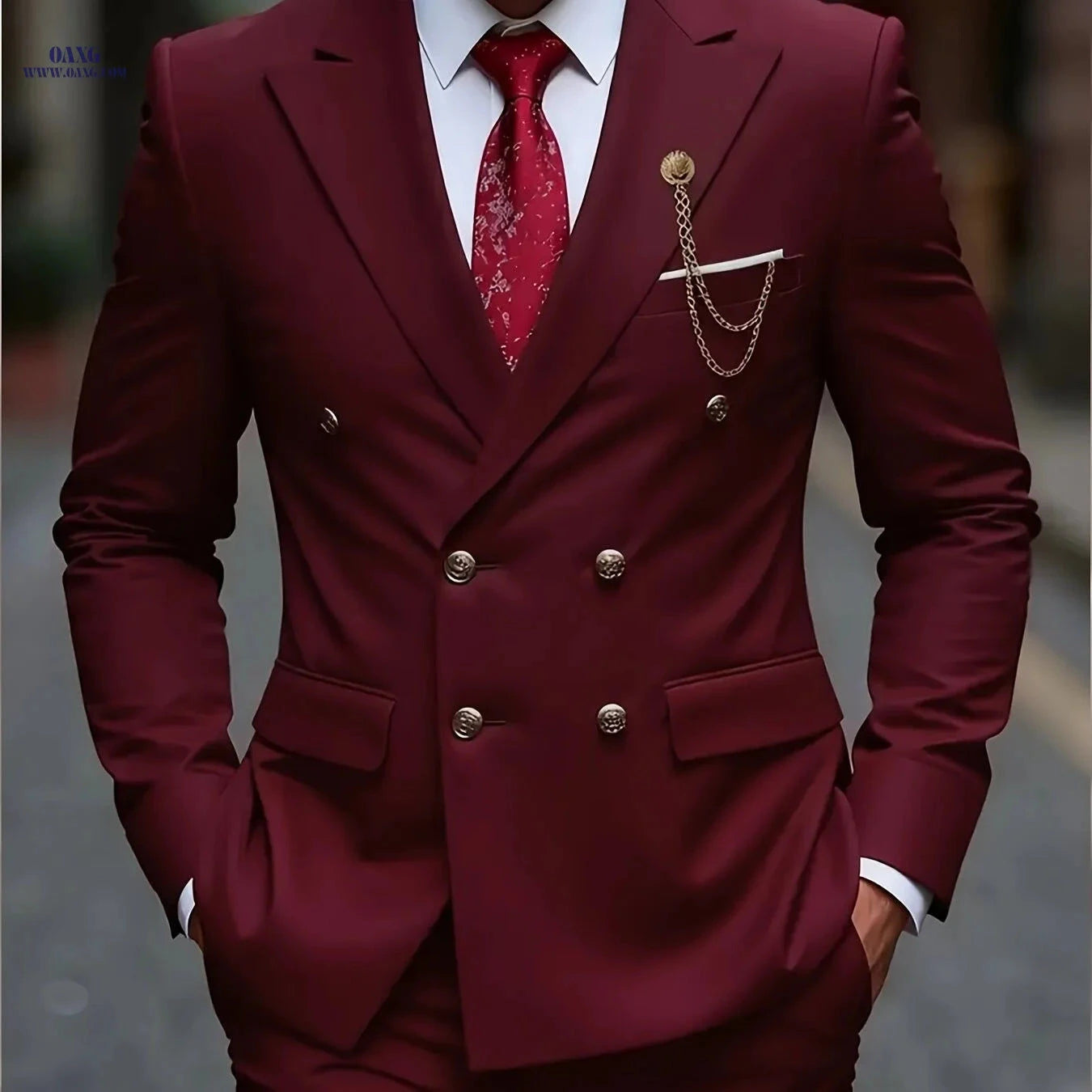 Men's 2pcs Suit Set - Blazer & Trousers for Weddings & Formal Events   OAXG 