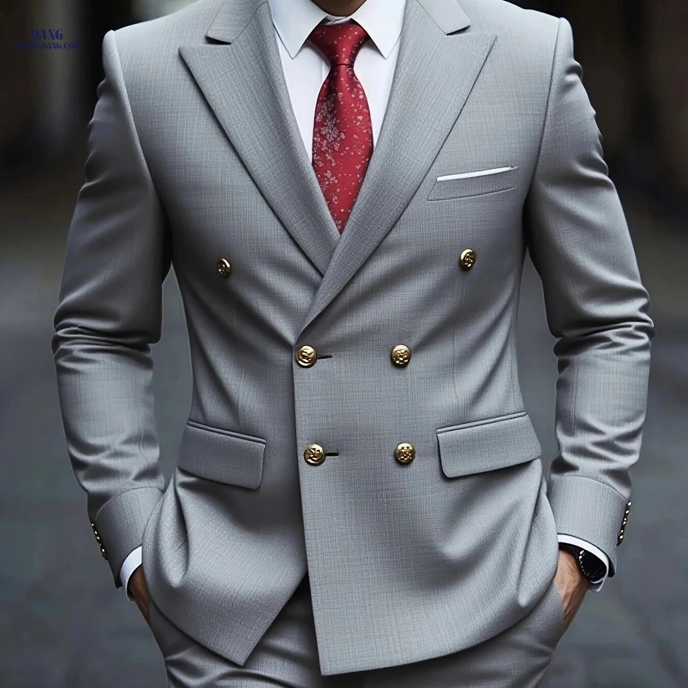 Men's 2pcs Suit Set - Blazer & Trousers for Weddings & Formal Events   OAXG 