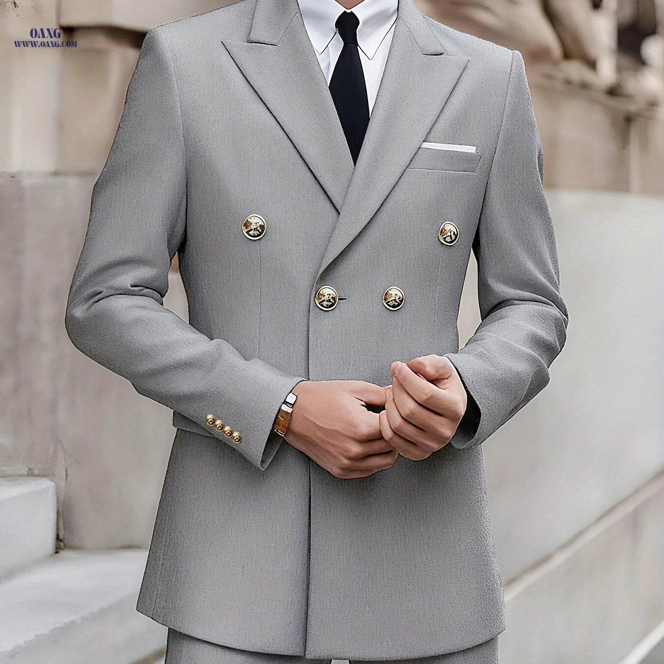 Men's 2pcs Suit Set - Blazer & Trousers for Weddings & Formal Events   OAXG 