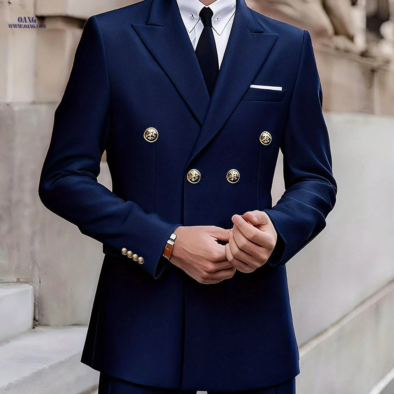 Men's 2pcs Suit Set - Blazer & Trousers for Weddings & Formal Events   OAXG 