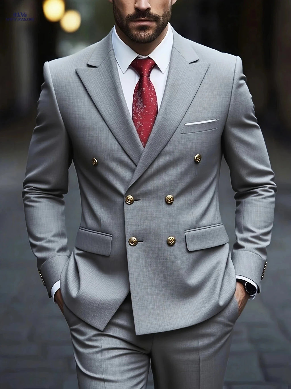 Men's 2pcs Suit Set - Blazer & Trousers for Weddings & Formal Events   OAXG 