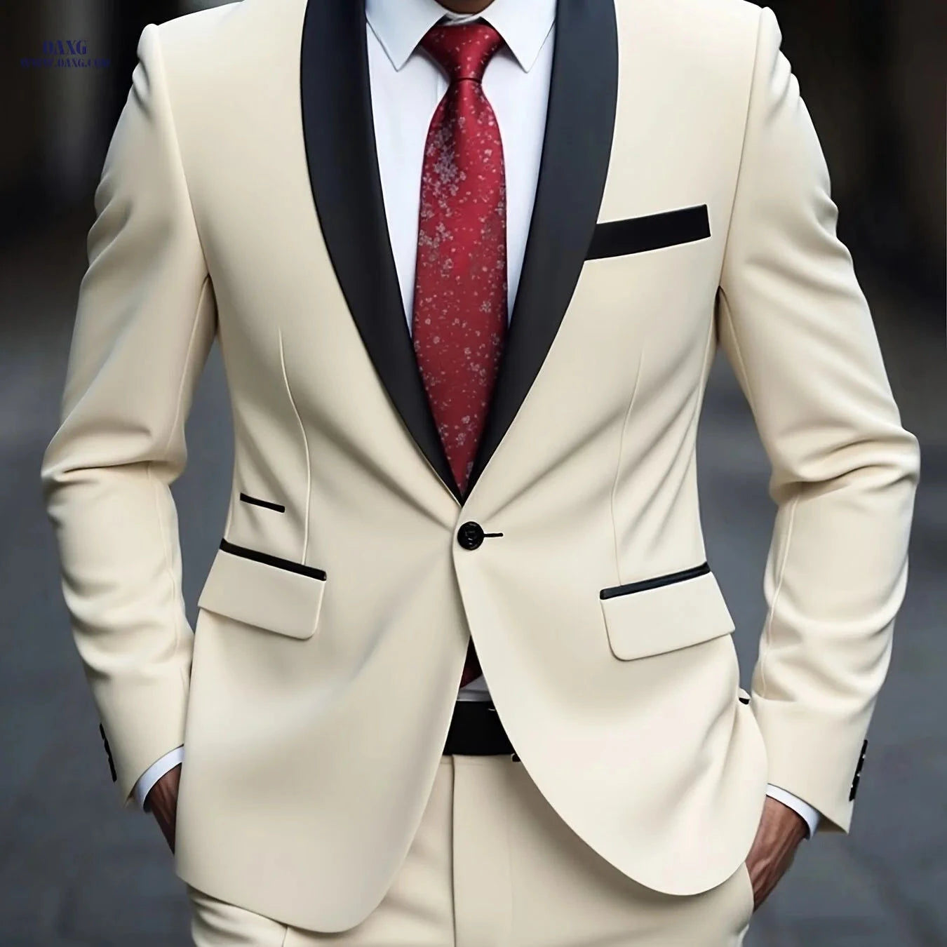Men's 2pcs Suit Set - Blazer & Trousers for Weddings & Formal Events   OAXG 