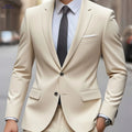 Men's 2pcs Suit Set - High-Quality Jacket and Trousers for Events   OAXG 
