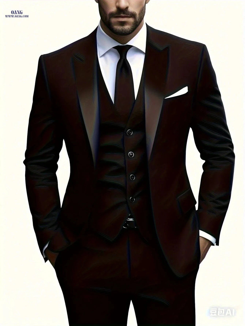 Men's 2pcs Suit Set - Jacket and Trousers for Formal Occasions   OAXG 