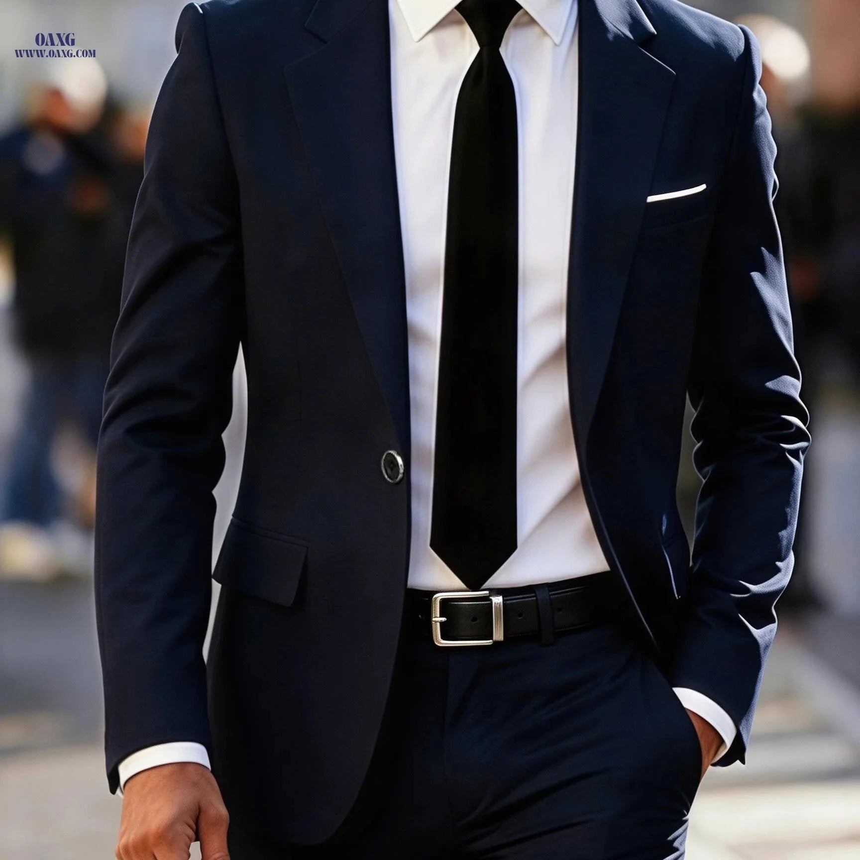 Men's 2pcs Suit Set - Slim Fit Blazer and Trousers for Business Casual   OAXG 