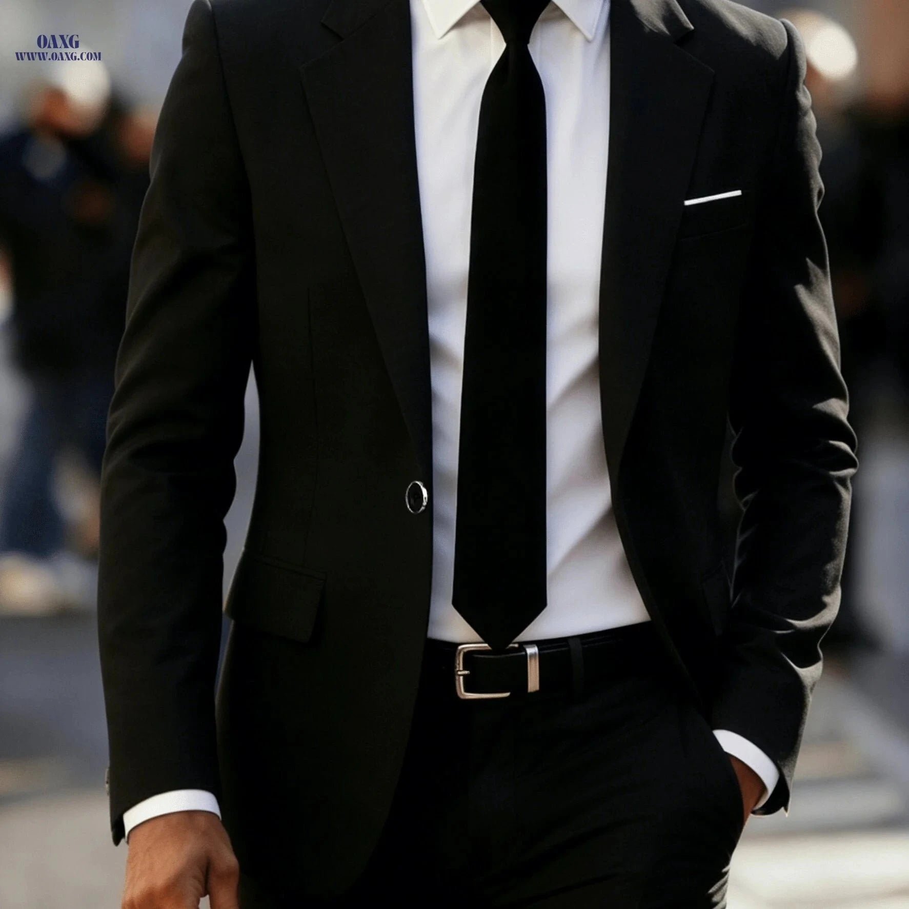 Men's 2pcs Suit Set - Slim Fit Blazer and Trousers for Business Casual   OAXG 