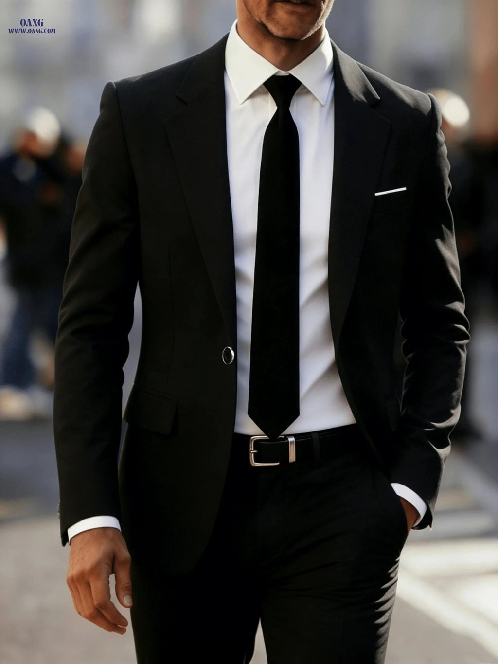 Men's 2pcs Suit Set - Slim Fit Blazer and Trousers for Business Casual   OAXG 