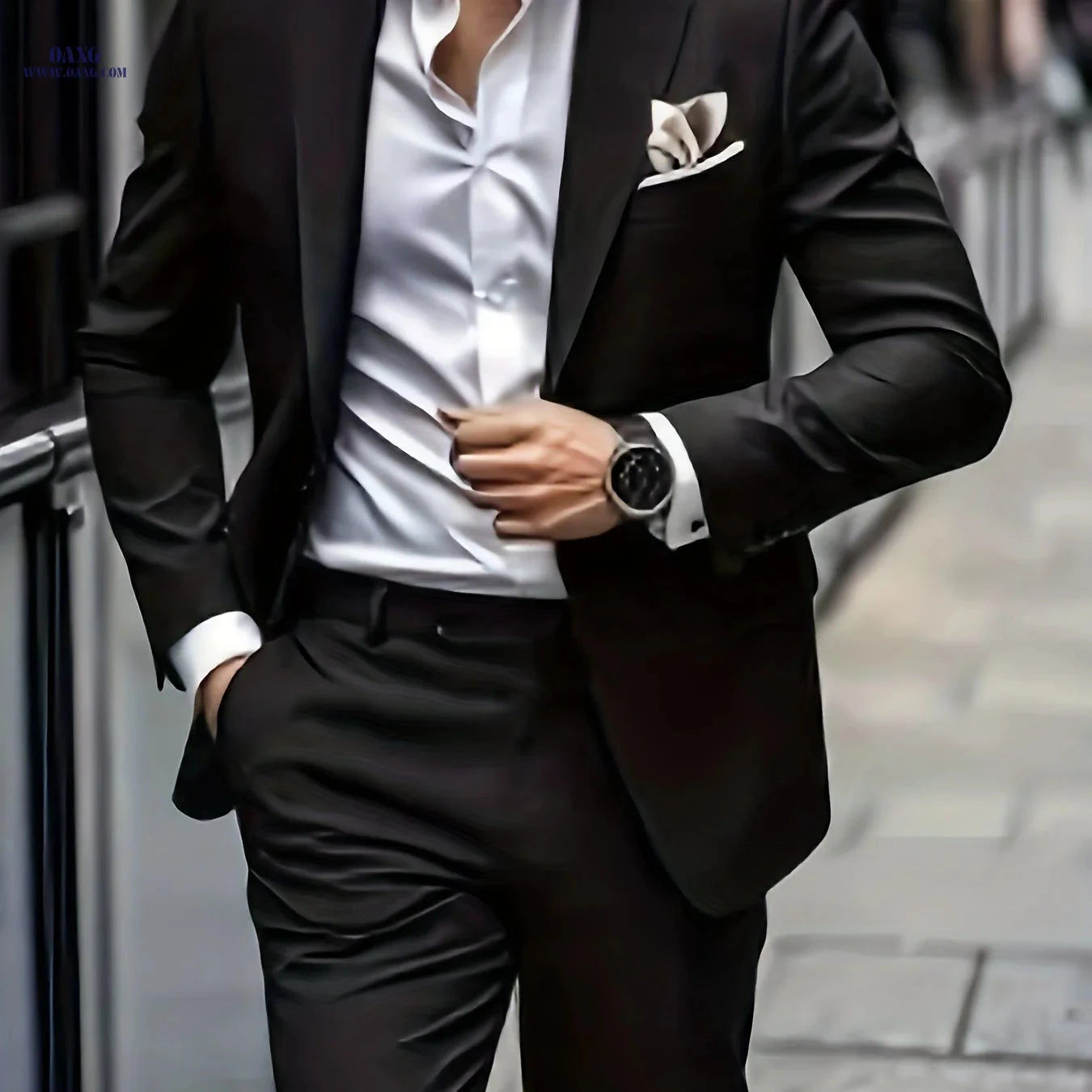 Men's 2pcs Suit Set - Stylish Jacket and Trousers for Formal Events   OAXG 