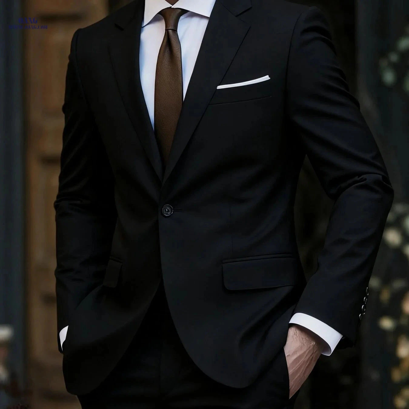 Men's 2pcs Suit Set - Stylish Jacket & Trousers for Weddings   OAXG 
