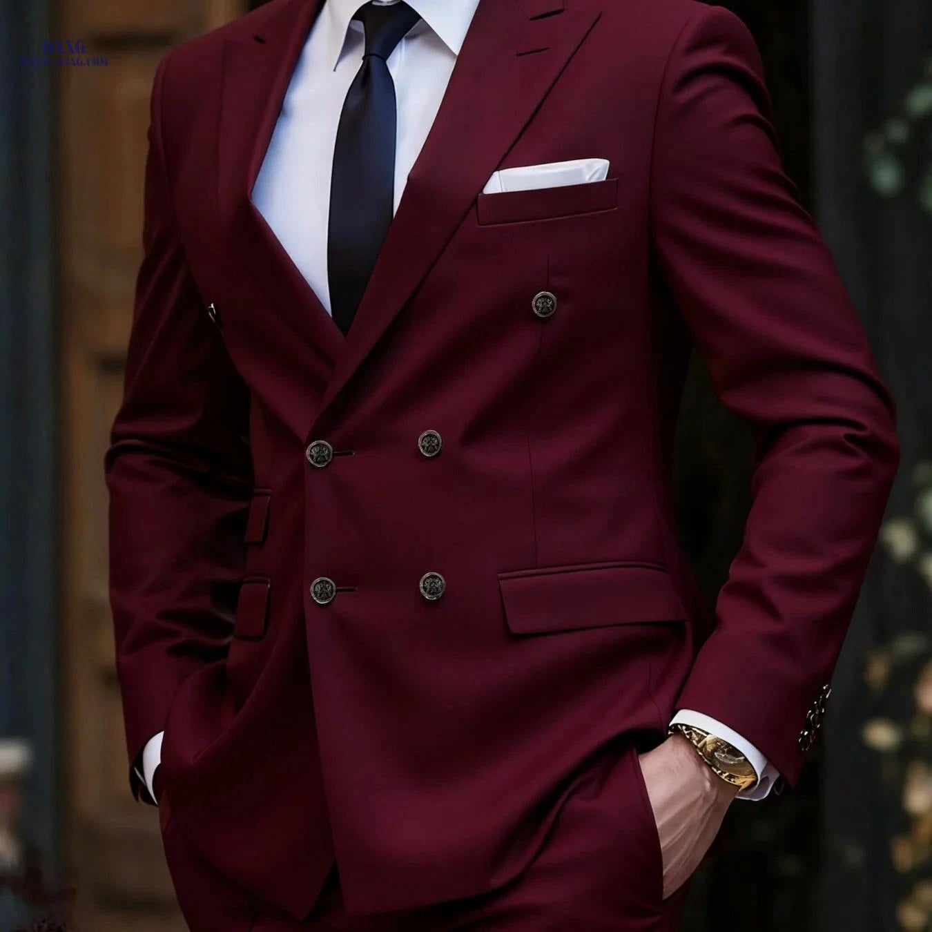 Men's 2pcs Suit Set - Stylish Jacket & Trousers for Weddings   OAXG 