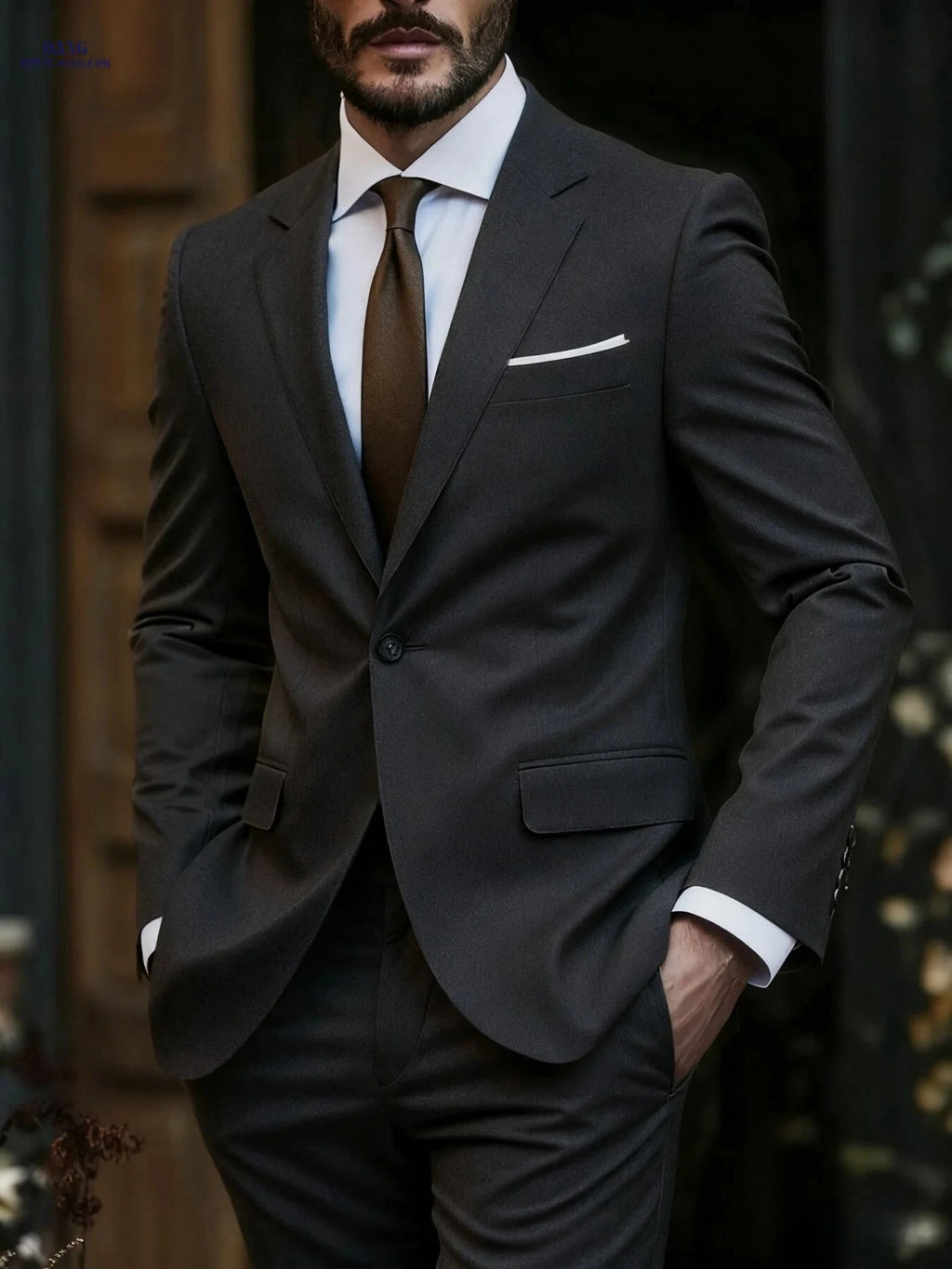 Men's 2pcs Suit Set - Stylish Jacket & Trousers for Weddings   OAXG 