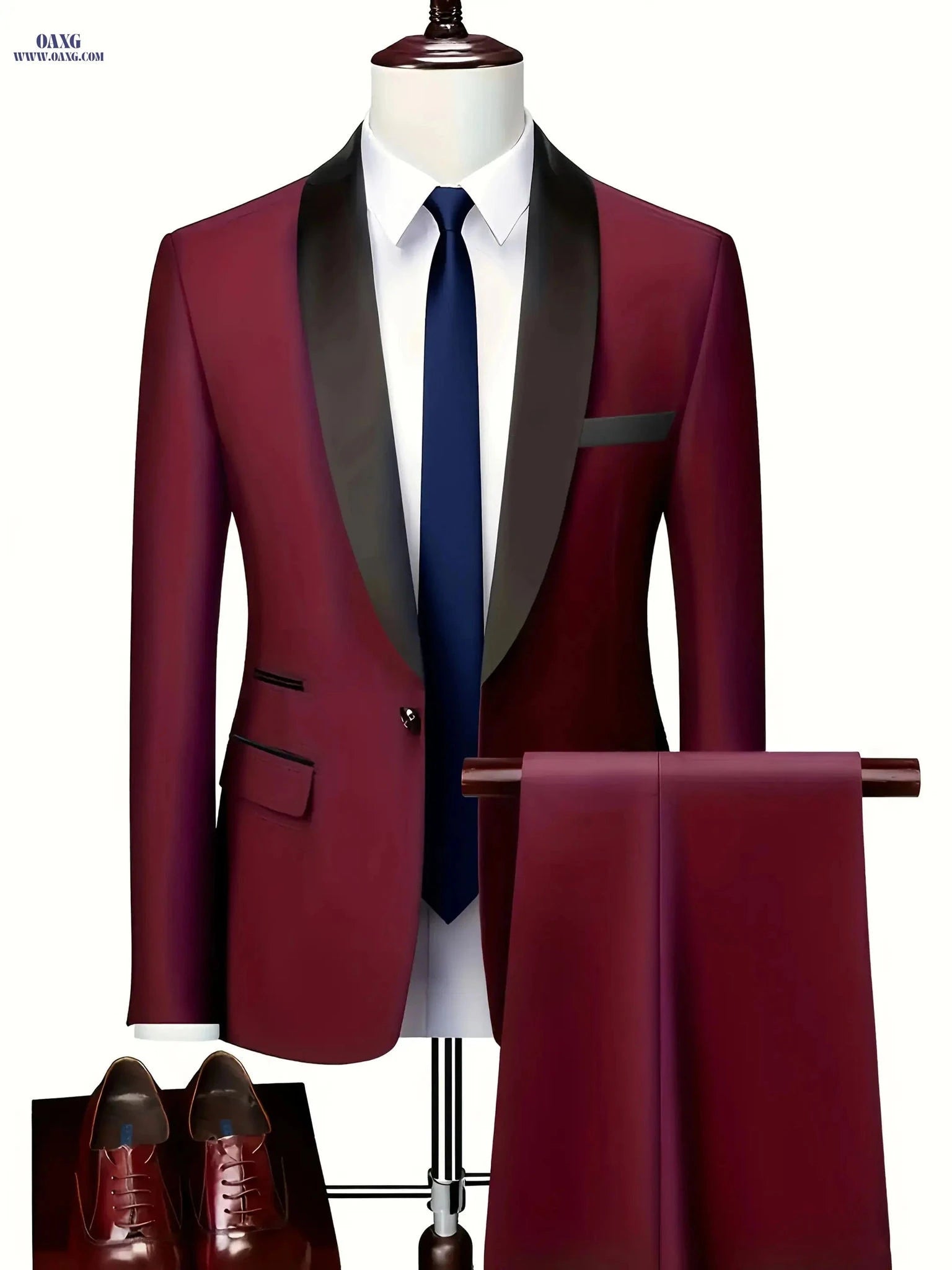 Men's 2pcs Suit Set - Stylish Jacket & Trousers for Weddings   OAXG 