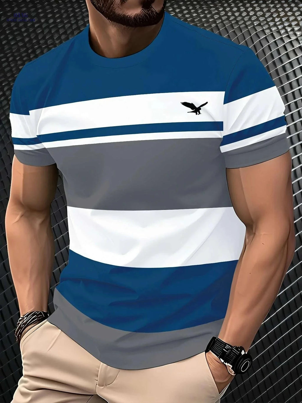 Men's 3D Digital Print T-Shirt - Lightweight Comfort Fit, Breathable   OAXG Navy Blue（L30） / S